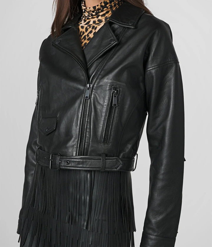 Colette Oversized Leather Jacket