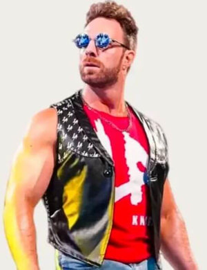WWE Smackdown LA Knight Leather Vest HNA Leather