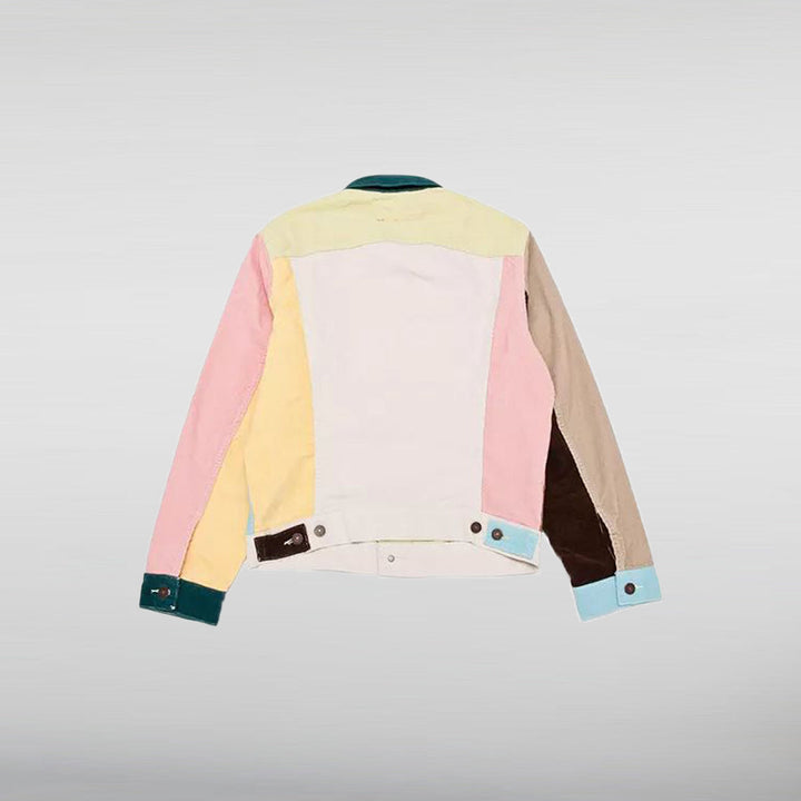 Colorblock Cord Trucker Jacket