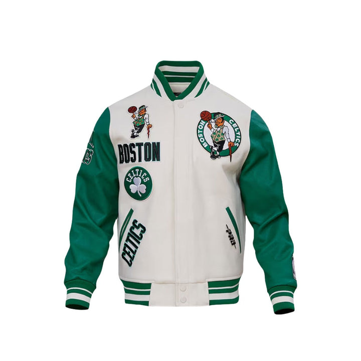 Boston Celtics Varsity Cream Jacket