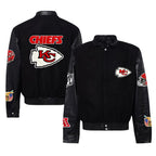 JH Kansas City Chiefs Varsity Black Jacket