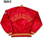 80s Kansas City Chiefs Satin Red Jacket