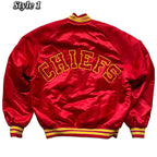 80s Kansas City Chiefs Satin Red Jacket