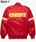 Kansas City Chiefs Satin Bomber Red Jacket