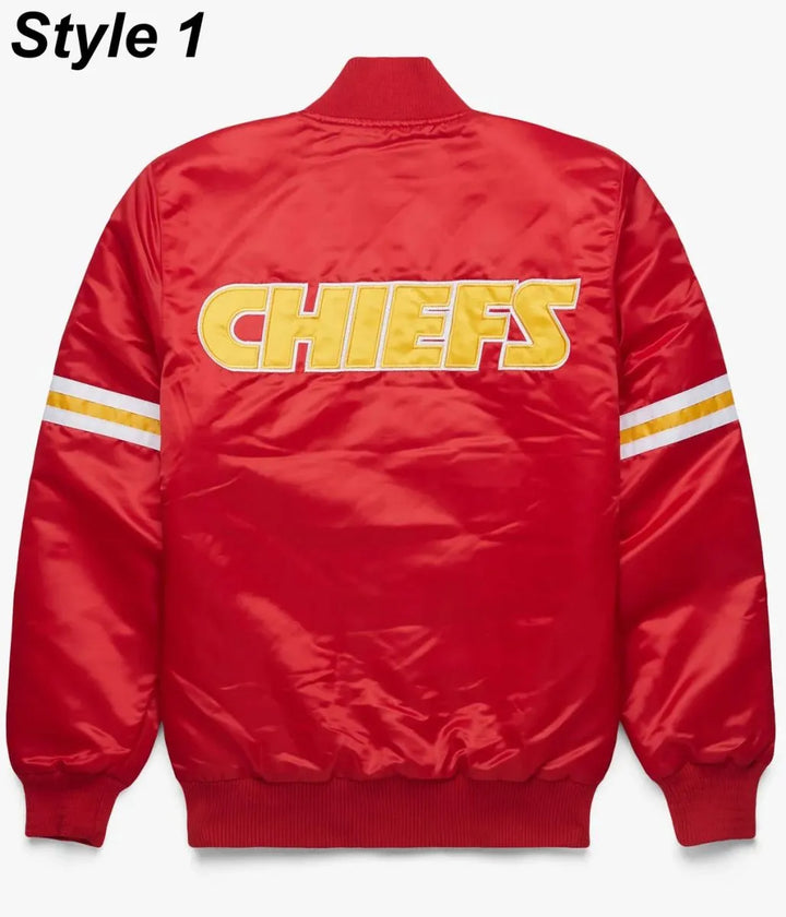 Kansas City Chiefs Satin Bomber Red Jacket