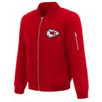 Kansas City Chiefs Red Nylon Bomber Jacket
