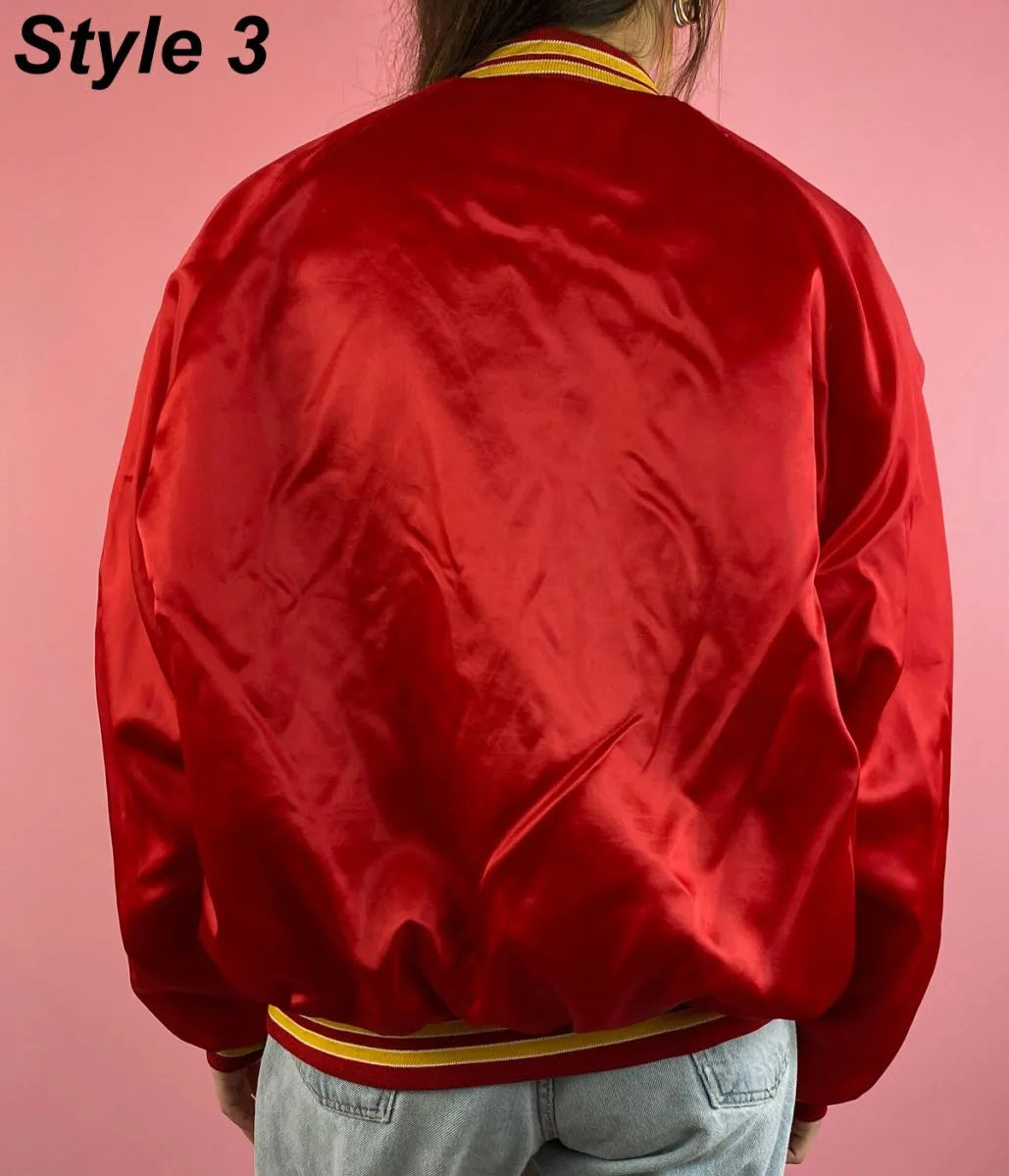 Kansas City Chiefs Satin Bomber Red Jacket