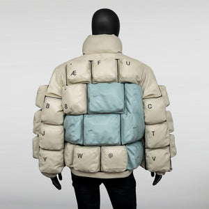 keyboard Puffer Jacket HNA Leather