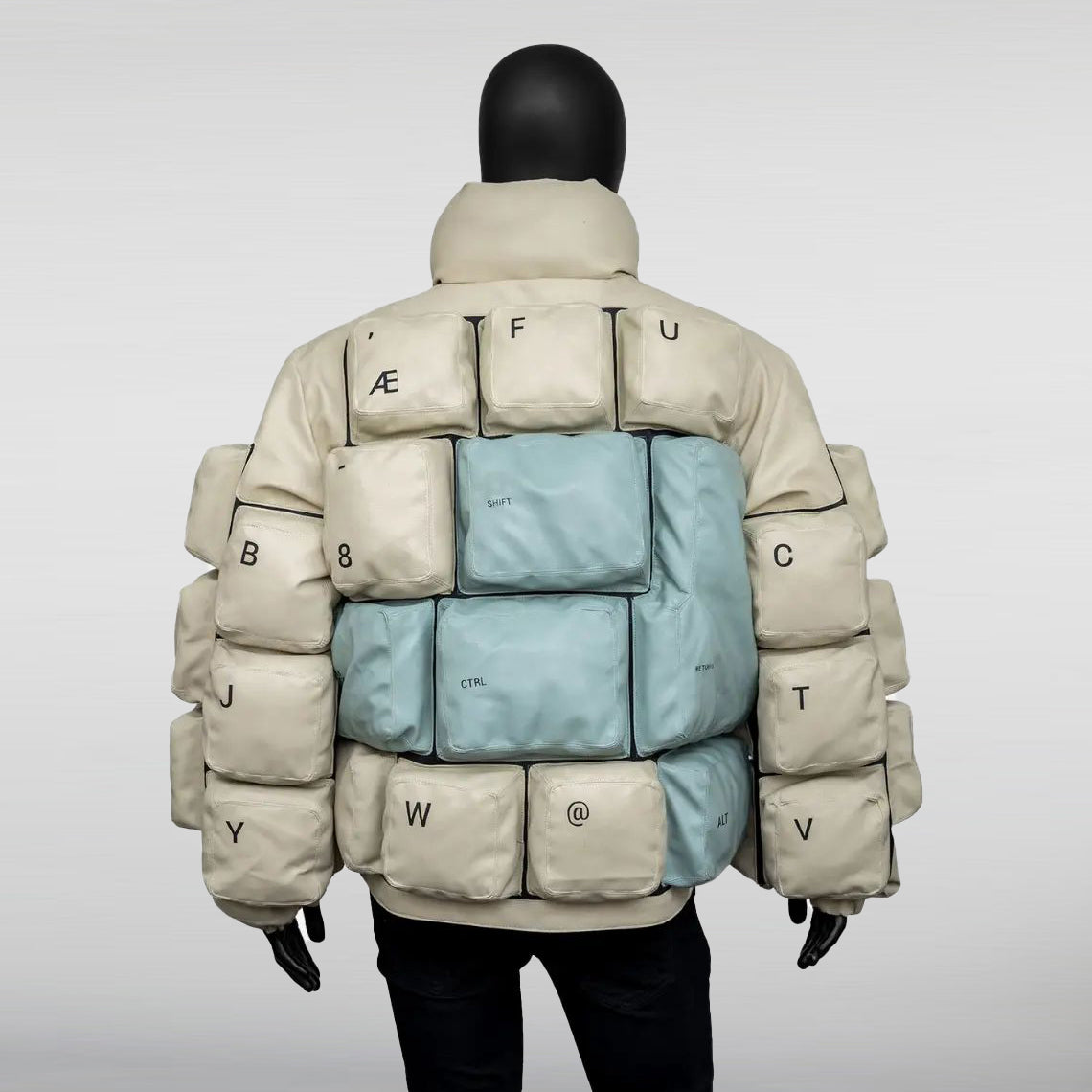 keyboard Puffer Jacket HNA Leather