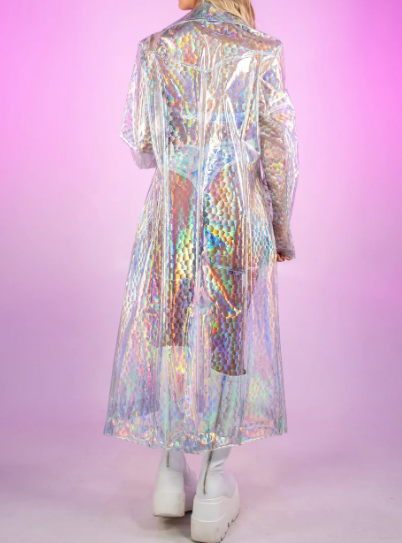 Holo Prism Transparent Trench Coat