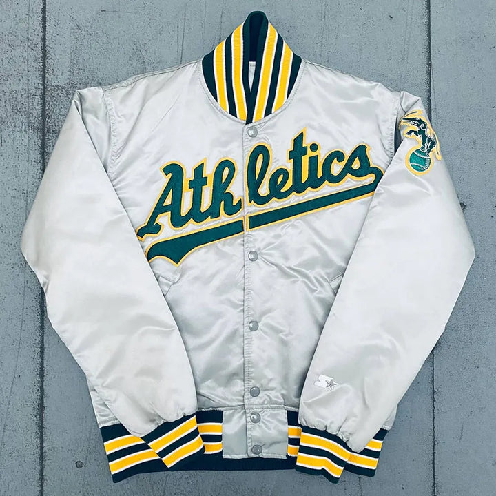 1980 Oakland Athletics Silver Bomber Jacket