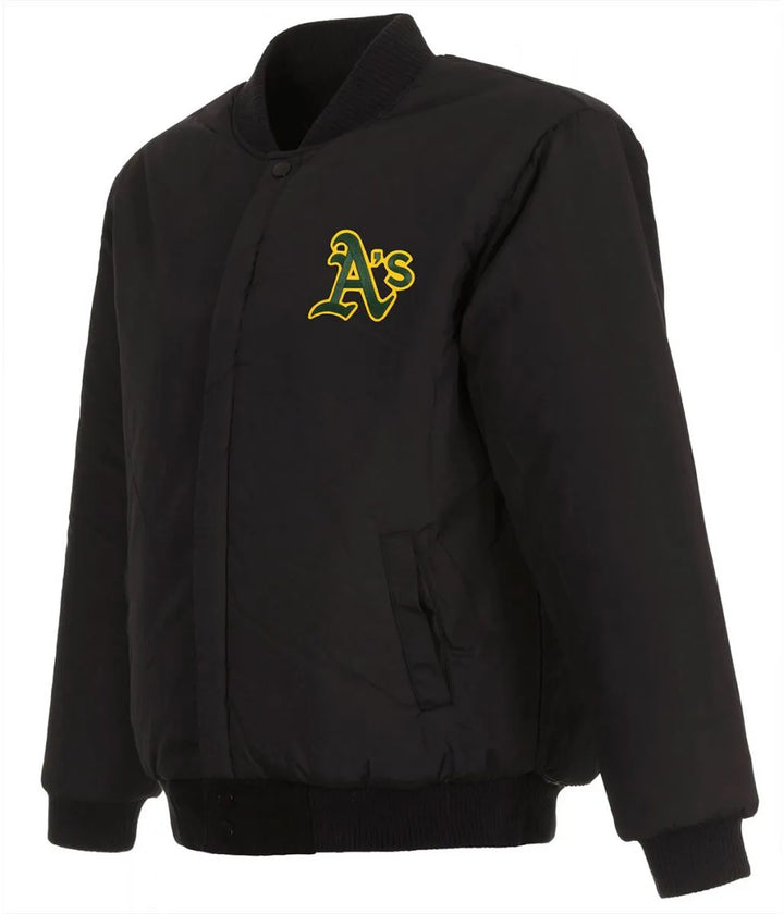 Letterman Oakland Athletics Wool Black Jacket