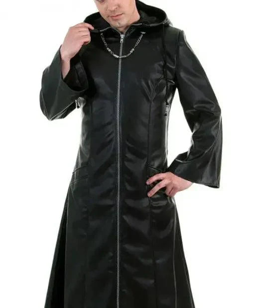 Kingdom Hearts Enigma Leather Hooded Coat