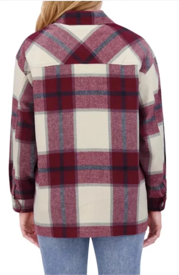 Ladies Red Costco Shirt Jacket
