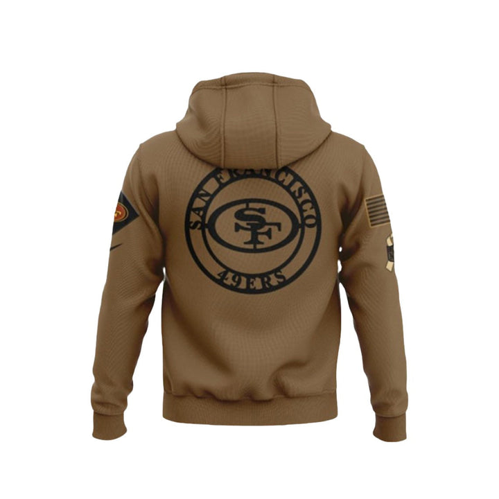 49ers Hoodie Salute to Service Hoodie, HNA Leather, Cotton Hoodie, 49ers-hoodie-salute-to-service-hoodie, Fleece Hoodie, hoodie, Pullover Hoodie, San Francisco, San Francisco Collection, San 