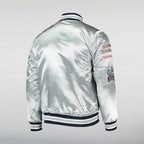 Dallas Cowboys Varsity Silver Bomber Jacket Back