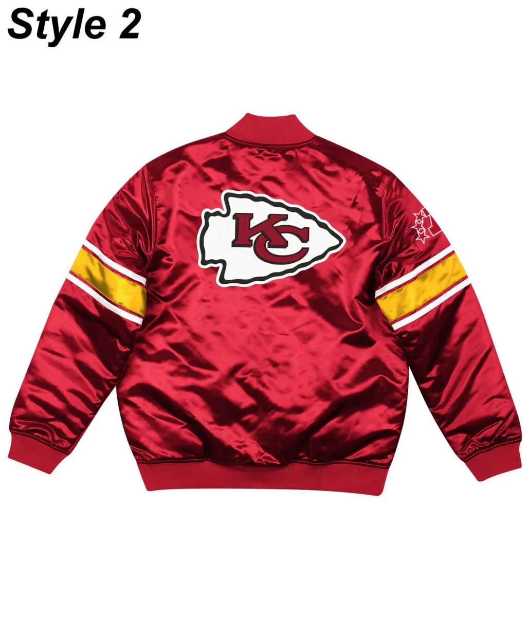 Kansas City Chiefs Satin Bomber Red Jacket