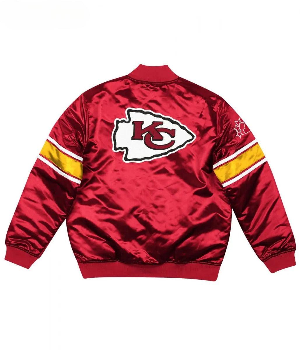 Kansas City Chiefs Starter Satin Full-Snap Red Bomber Jacket