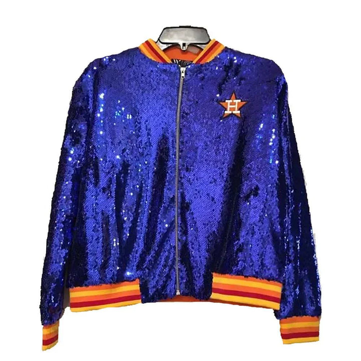 Bomber Houston Astros Sequin Blue Jacket