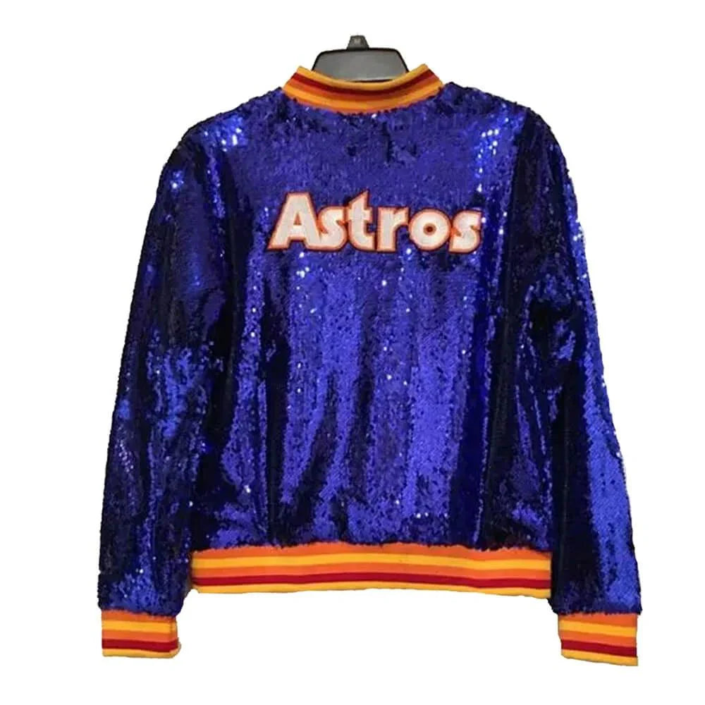 Bomber Houston Astros Sequin Blue Jacket