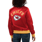 Kansas City Chiefs Starter Satin Full-Snap Red Bomber Jacket